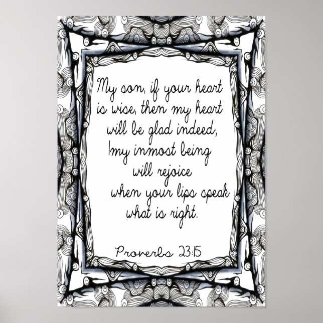 Proverbs till min son poster (Framsidan)