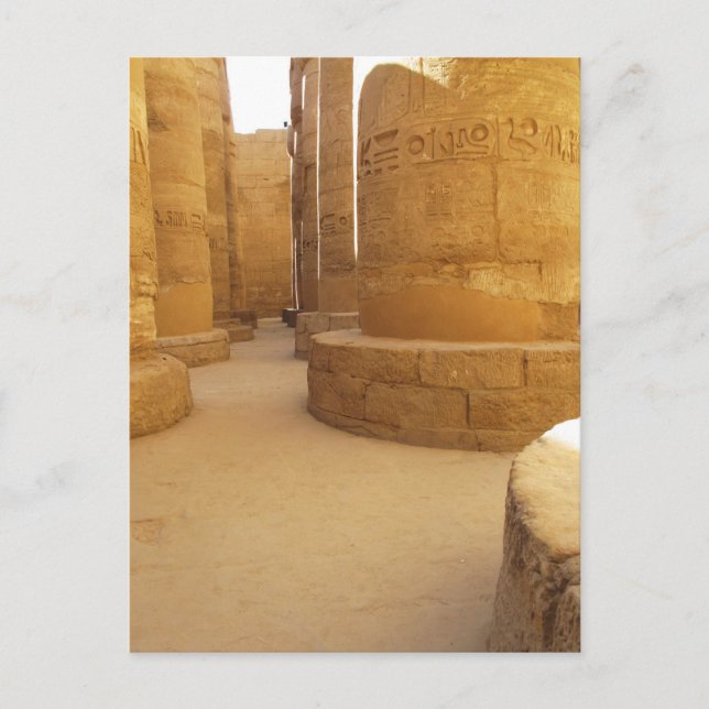 Provexemplar av Karnak. Mall av Amon-Ra, hieroglyf Vykort (Framsida)