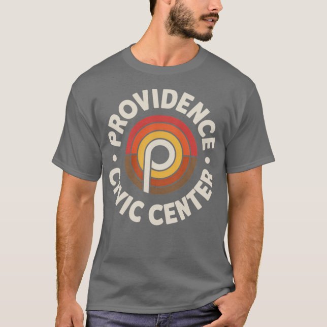 Providence Civic Center Retro 1970-talet Rhode isl T Shirt (Framsida)