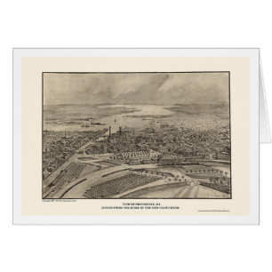 Providence panorama- karta för RI - 1896 Hälsningskort