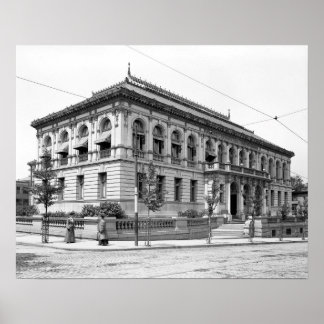 Providence Public Library, 1906. Gammalt foto Poster