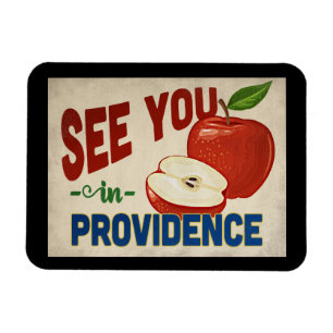 Providence Rhode island Apple - Vintage resor Magnet
