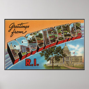 Providence, Rhode island (Byggnad med huvudstad) Poster