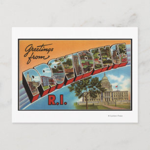 Providence, Rhode island (Byggnad med huvudstad) Vykort