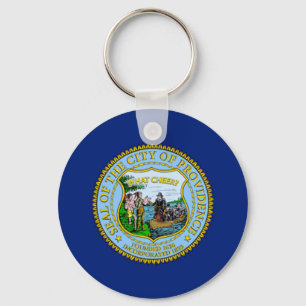Providence (Rhode island) City flagga Keychain Nyckelring