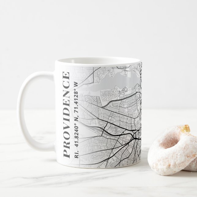 Providence, Rhode island City Karta | Kaffemugg (Med munk)