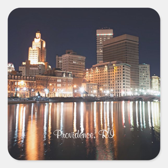 Providence Rhode island Fyrkantigt Klistermärke (Framsida)