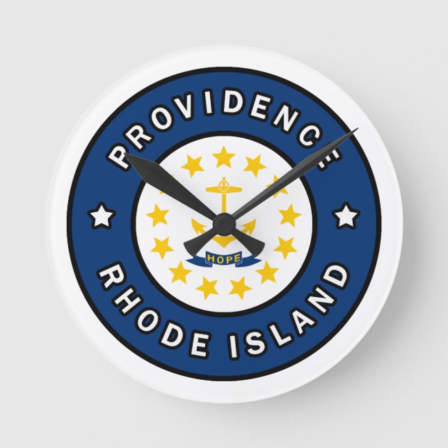 Providence Rhode island Rund Klocka (Framsida)