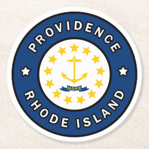 Providence Rhode island Underlägg Papper Rund