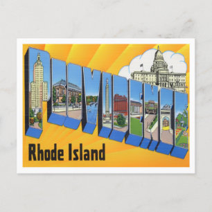 Providence, Rhode island Vintage Big Brev Vykort