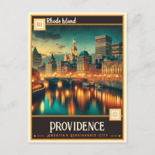 Providence, Rhode island VINTAGE Vykort