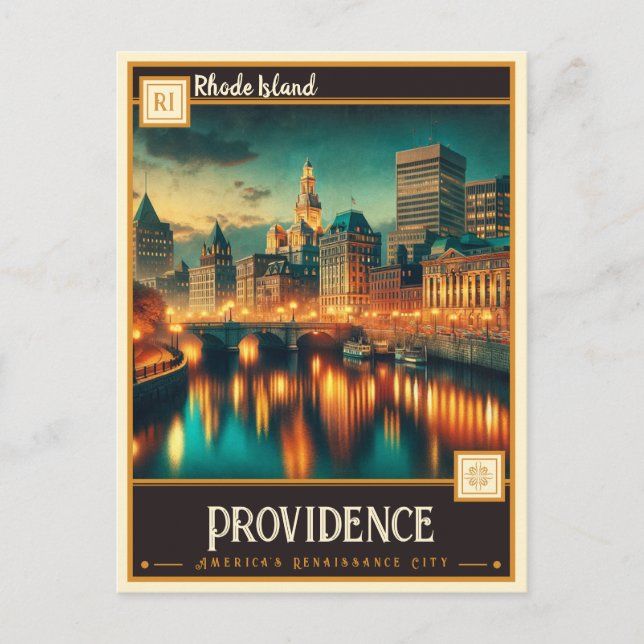 Providence, Rhode island | VINTAGE Vykort (Framsida)