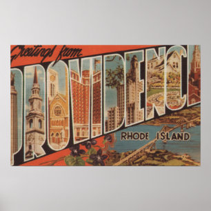 Providence Rhode - ön - stora brevplatser 2 Poster