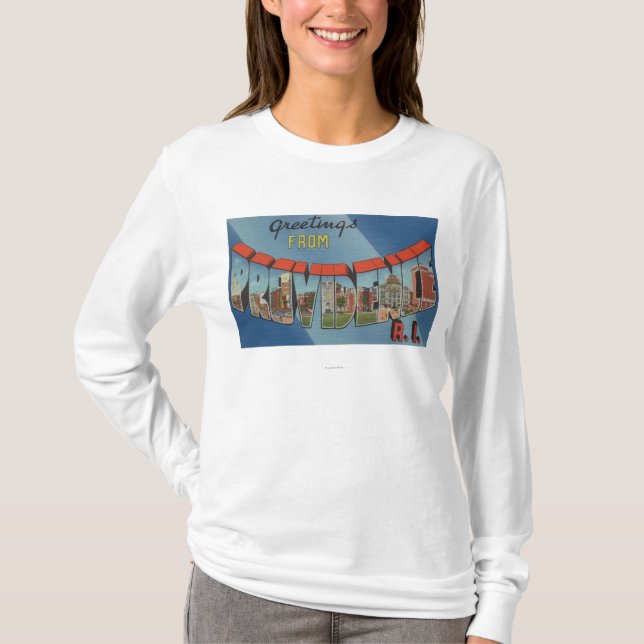 Providence Rhode - ön - stora brevplatser T Shirt (Framsida)