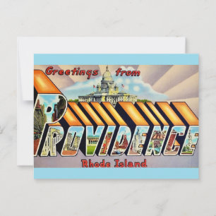 Providence RI Hälsningar vykort