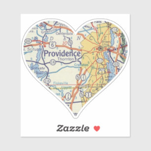 Providence RI Karta Klistermärken