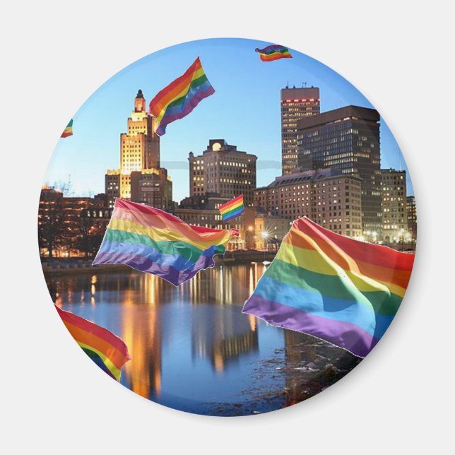 Providence, RI-Pridet Magnet (Framsidan)