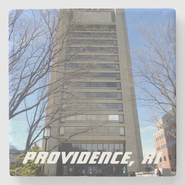 Providence, RI Skyscraper - Brutalist Architecture Underlägg Sten (Framsidan)