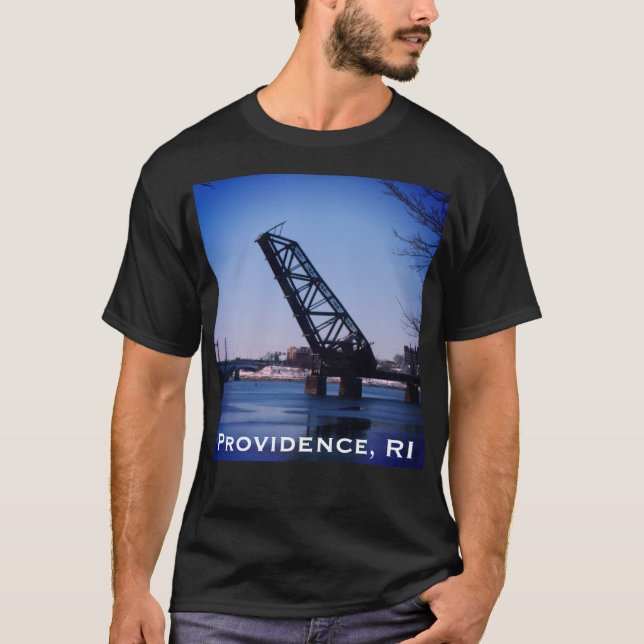 Providence, RI 'Stuck-Up Bridge'  T Shirt (Framsida)
