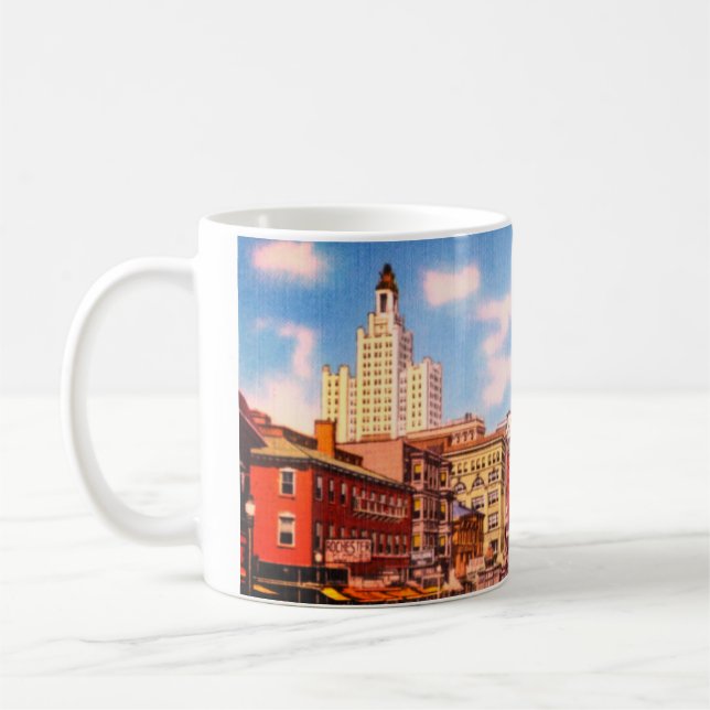 Providence, RI Vintage Photo Kaffemugg (Vänster)