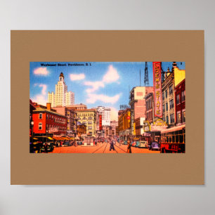 Providence, RI Vintage Photo Poster