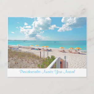 "PROVIDENCIALES AWAUR DIN ARRIVAL" POSTCARD VYKORT