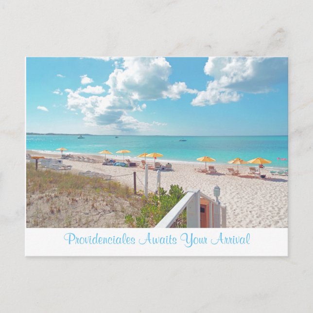 "PROVIDENCIALES AWAUR DIN ARRIVAL" POSTCARD VYKORT (Framsida)