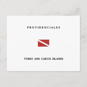 Providenciales Turks and Caicos Islands Scuba Dive Vykort