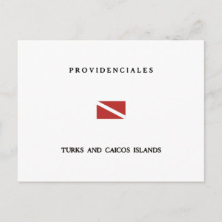 Providenciales Turks and Caicos Islands Scuba Dive Vykort