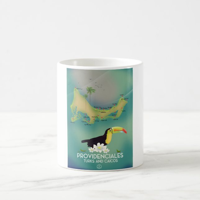 Providenciales turks and caicos magisk mugg (Center)