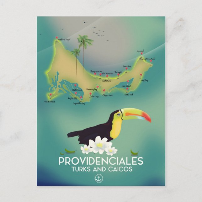 Providenciales turks and caicos vykort (Framsida)