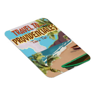 Providenciales vintage-resematerialaffisch magnet