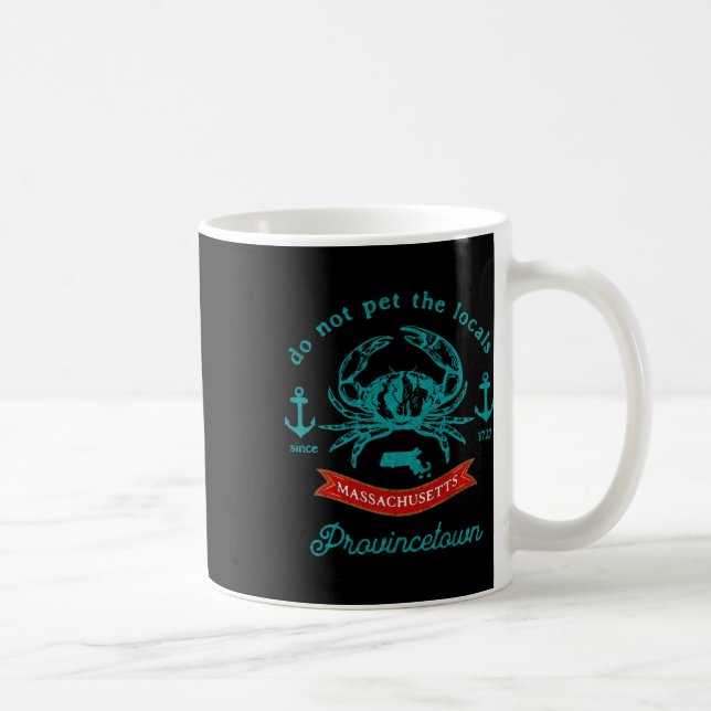 Provincetown Cape Cod M Krabbfiske Semester Souven Kaffemugg (Höger)