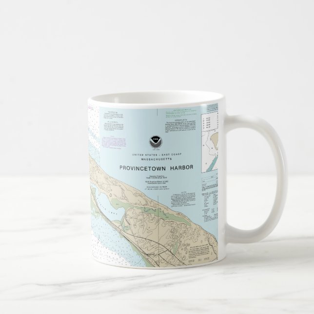 Provincetown Harbor Nautical Chart 13249 Kaffemugg (Höger)