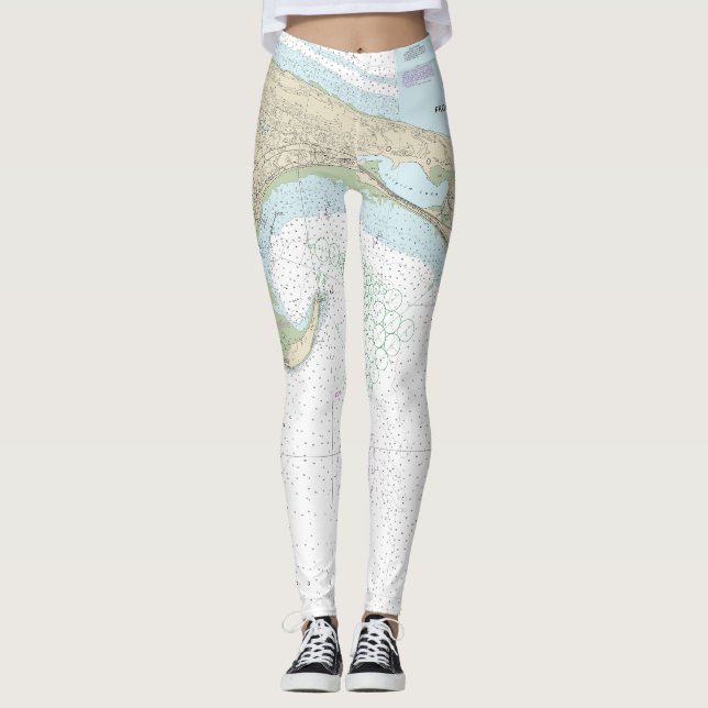 Provincetown Harbor Nautical Chart 13249 Leggings (Framsida)