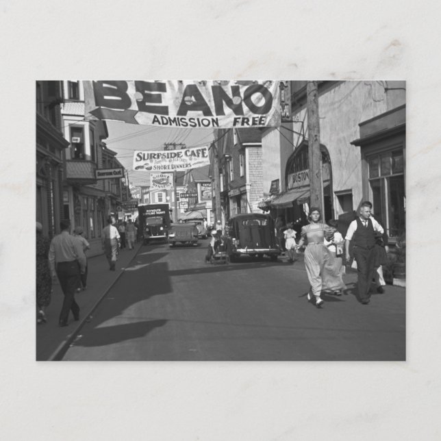 Provincetown, Mass. 1937 Vykort (Framsida)