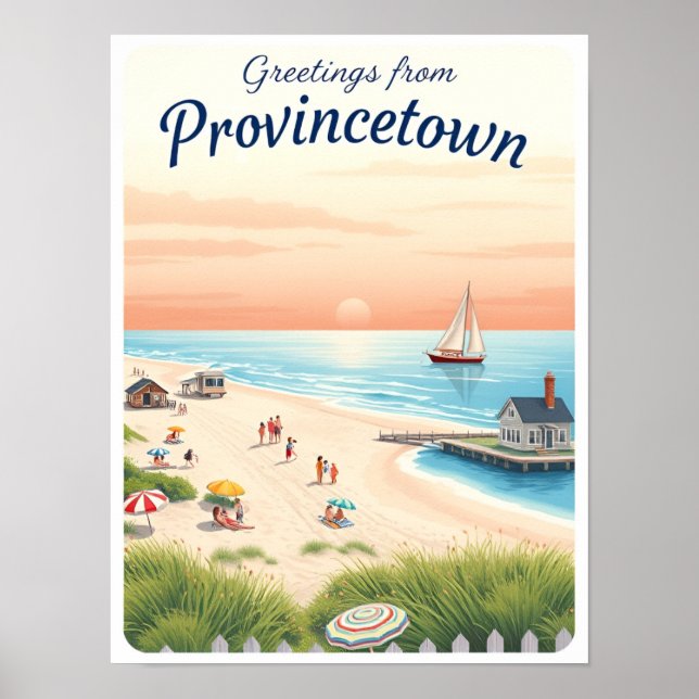 Provincetown, Massachusetts – Cape Cod Beaches Poster (Framsidan)