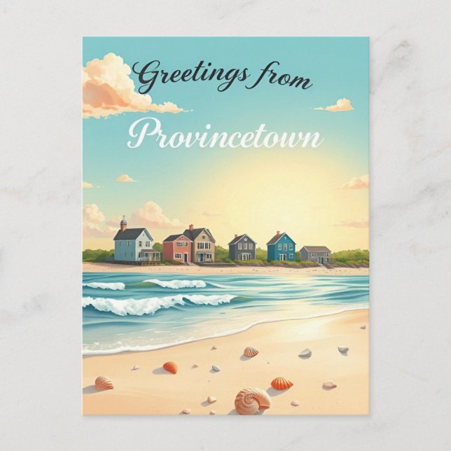 Provincetown, Massachusetts – Cape Cod Beaches Vykort (Framsida)
