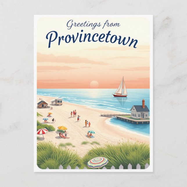 Provincetown, Massachusetts – Cape Cod Beaches Vykort (Framsida)