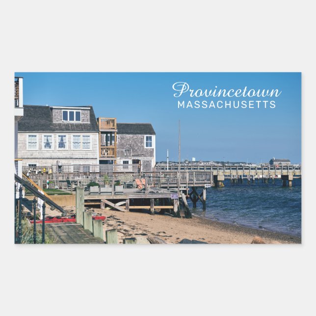 Provincetown Massachusetts Rektangulärt Klistermärke (Framsida)