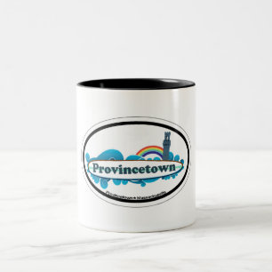Provincetown oval design Två-Tonad mugg