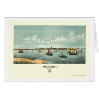 Provincetown panorama- karta för MORSOR - 1877 Hälsningskort