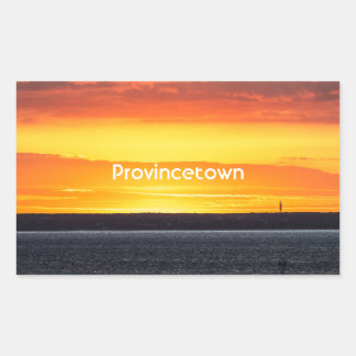 Provincetown soluppgång rektangulärt klistermärke
