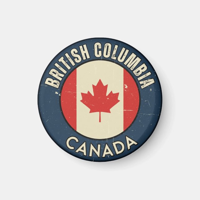 Provins British Columbia Kanada Magnet (Framsidan)