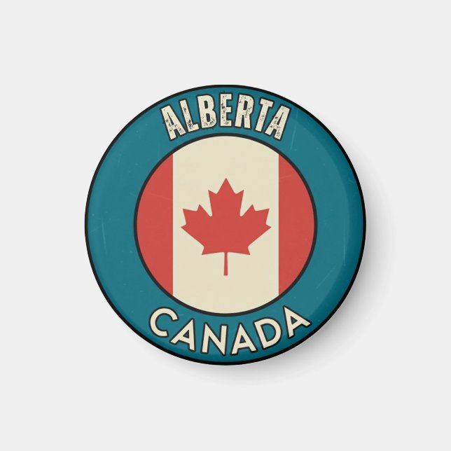 Provinsen Alberta Kanada Magnet (Framsidan)