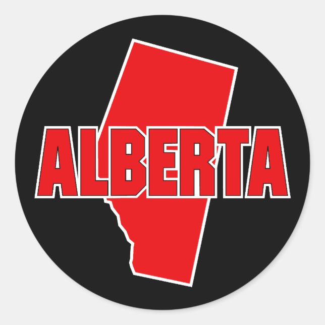 Provinsen Alberta Runt Klistermärke (Framsida)