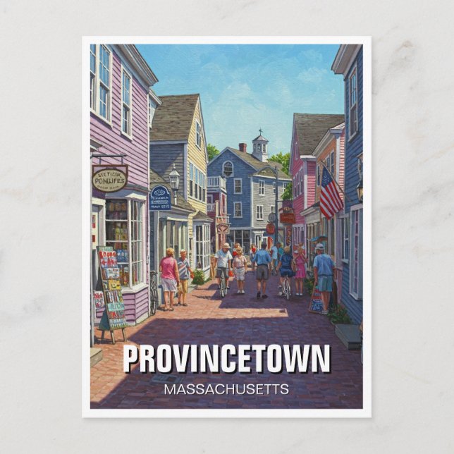 Provinsen Massachusetts Travel Vykort (Framsida)