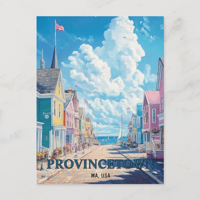 Provinsen Massachusetts USA Travel Vykort (Framsida)