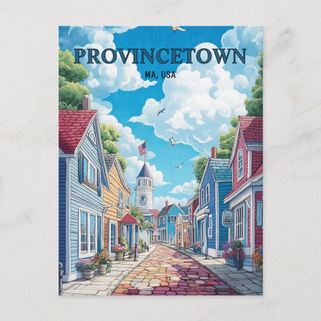 Provinsen Massachusetts USA Travel Vykort (Framsida)