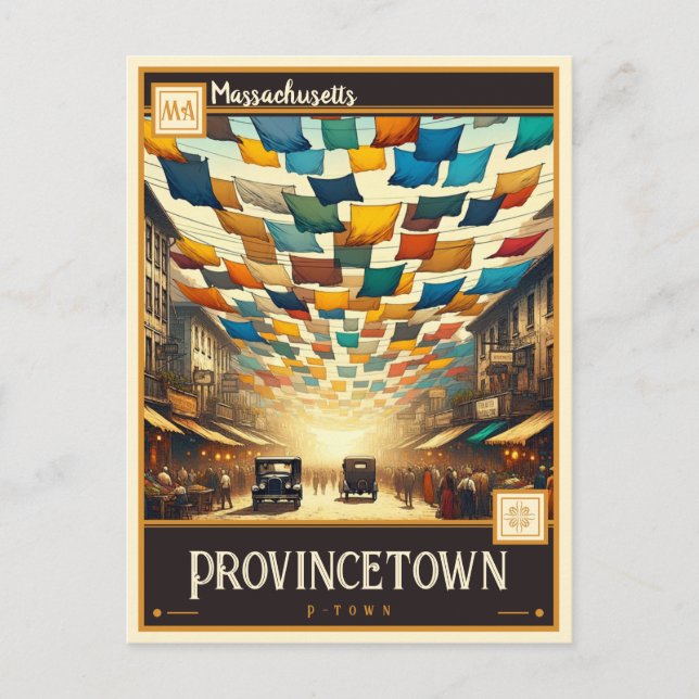 Provinsen Massachusetts | VINTAGE Vykort (Framsida)